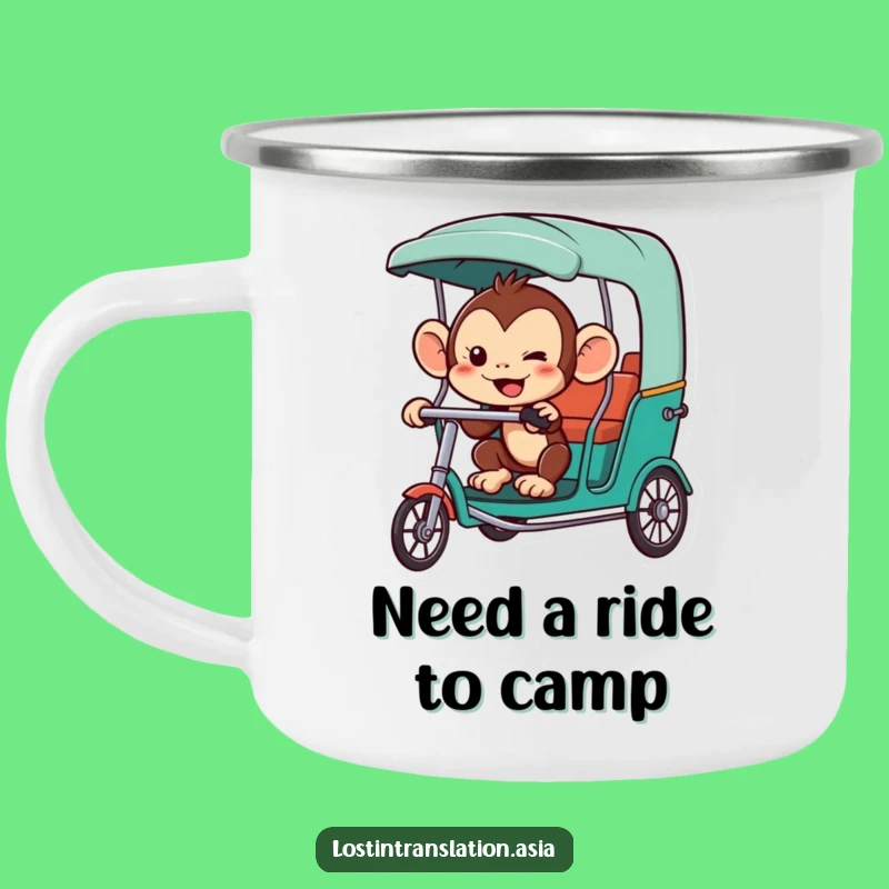 Funny Monkey Campfire Mug - Brew Adventure with Every Sip!