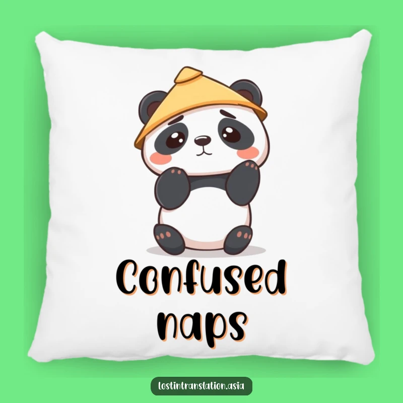 Funny Kawaii Panda Pillow: Soft Cushion, Confused Face, Adorable Funny Gift