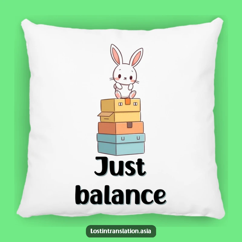 Funny Rabbit Box Chaos Pillow - Comfy & Hilarious Home Decor Accent