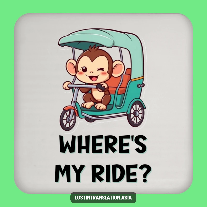 Funny Monkey Coaster - Add Cheeky Charm to Your Drinks!