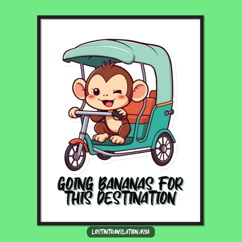 Free Printable Monkey Wall Art: Rickshaw Humor Downloadable Funny Decor