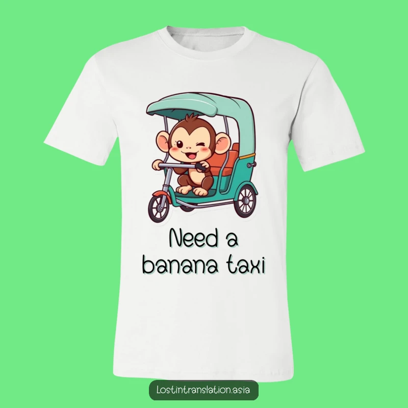 Funny Monkey Rickshaw T-Shirt - Get Your Ride with a Grin!