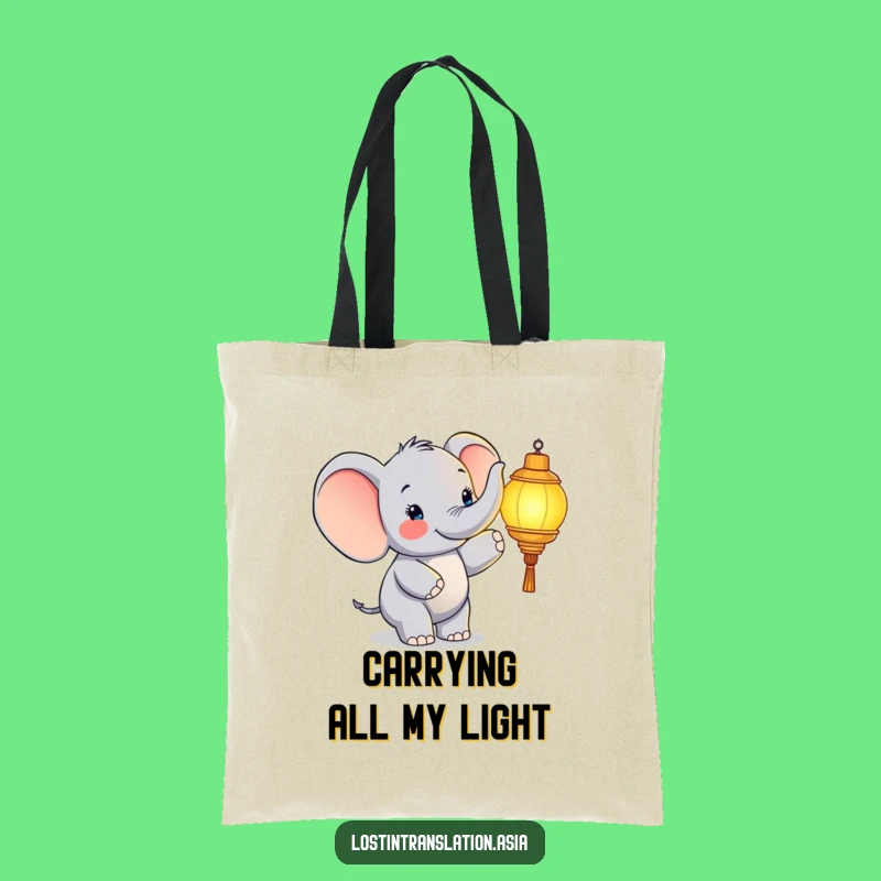Funny Elephant Lantern Tote - Carry Your Light with Joy!