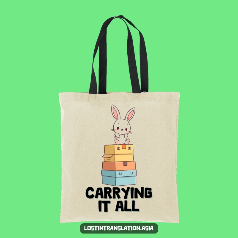 Funny Rabbit Box Struggle Tote Bag - Chic & Hilarious Carry-All Choice